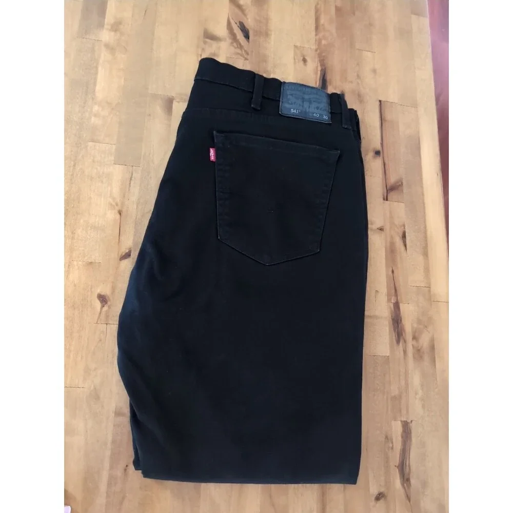 LEVI'S MENS 541 Black Jeans 40 X 30 LOOSE TAPERED